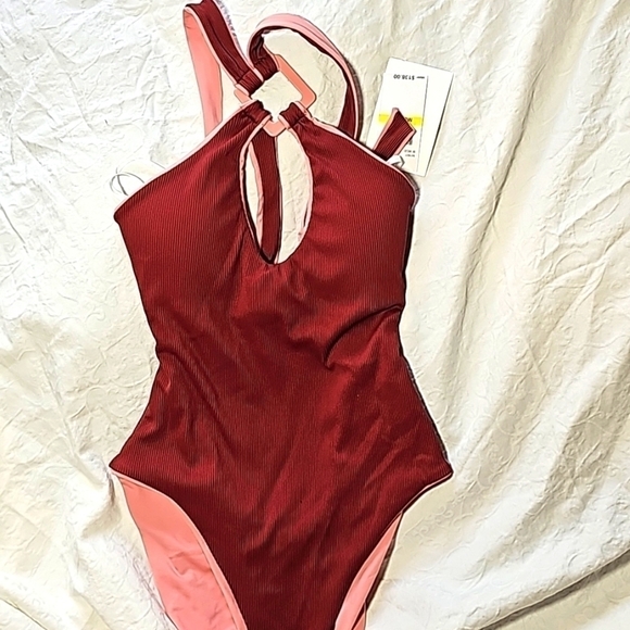 Becca Maroon Bathingsuit - Picture 3 of 7